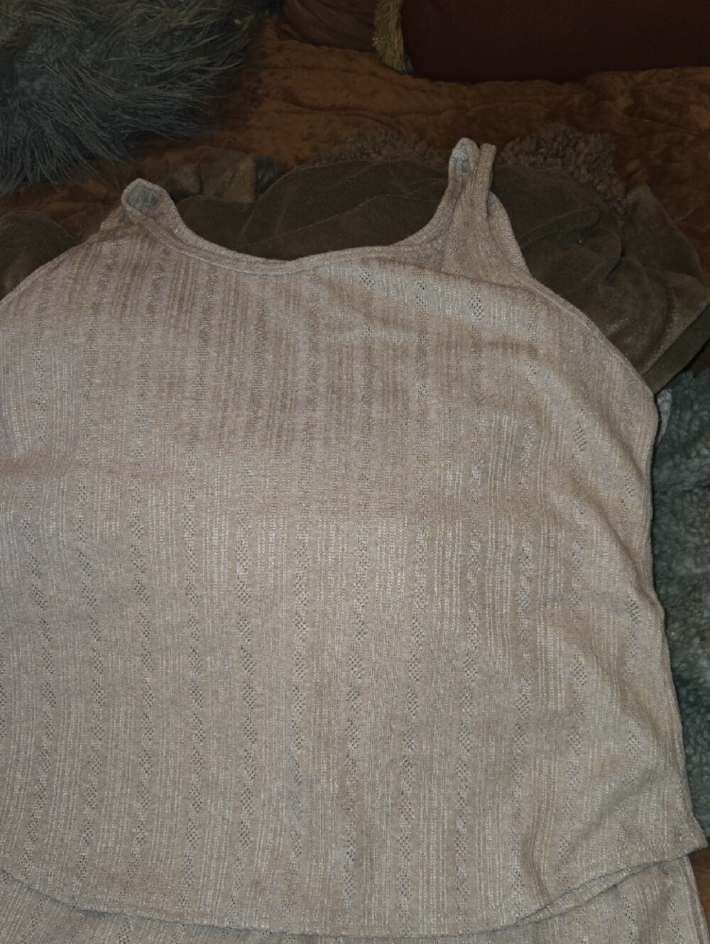 Women’s Soft Ribbed Sleep Set - Cream - Picture 2 of 5